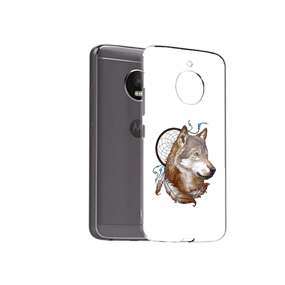 

Чехол MyPads Tocco для Motorola Moto E4 Plus волк и ловец снов (PT100001.341.269), Прозрачный, Tocco