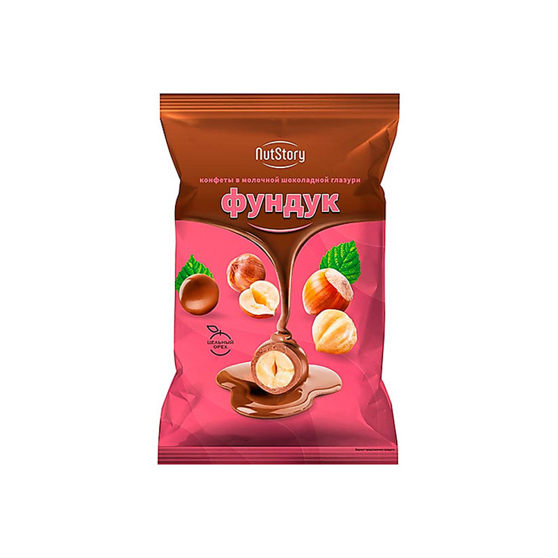 Конфеты Nut Story Фундук в молочной шоколадной глазури, 500 г