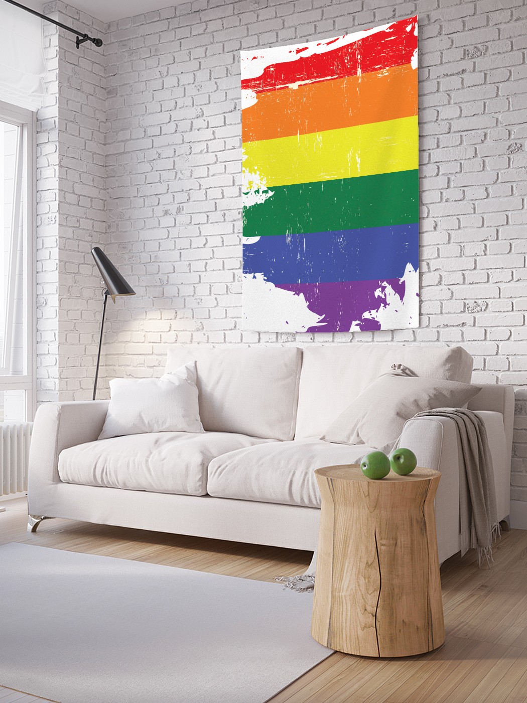 

Вертикальное фотопанно на стену JoyArty Цветные полосы гранж 150x200 см, Цветные полосы гранж