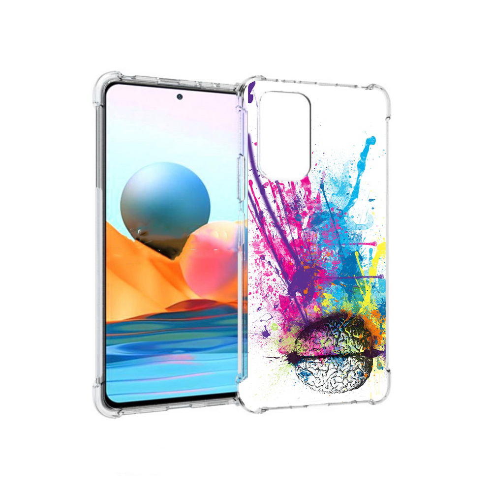 Чехол MyPads Tocco для Xiaomi Redmi Note 10 Pro яркий красочный мозг (PT158414.284.710)