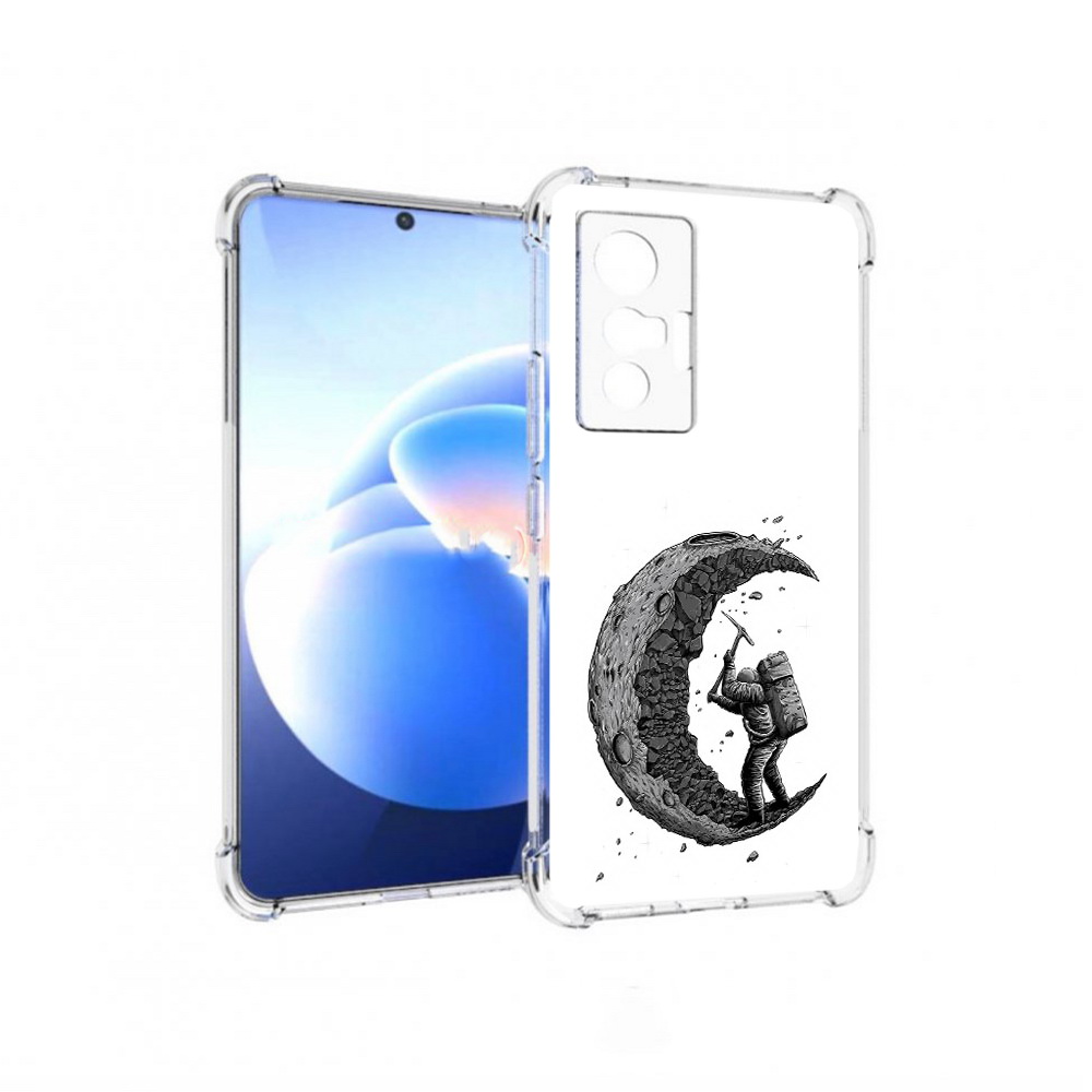 

Чехол MyPads Tocco для Vivo X70 камненная луна, Прозрачный, Tocco