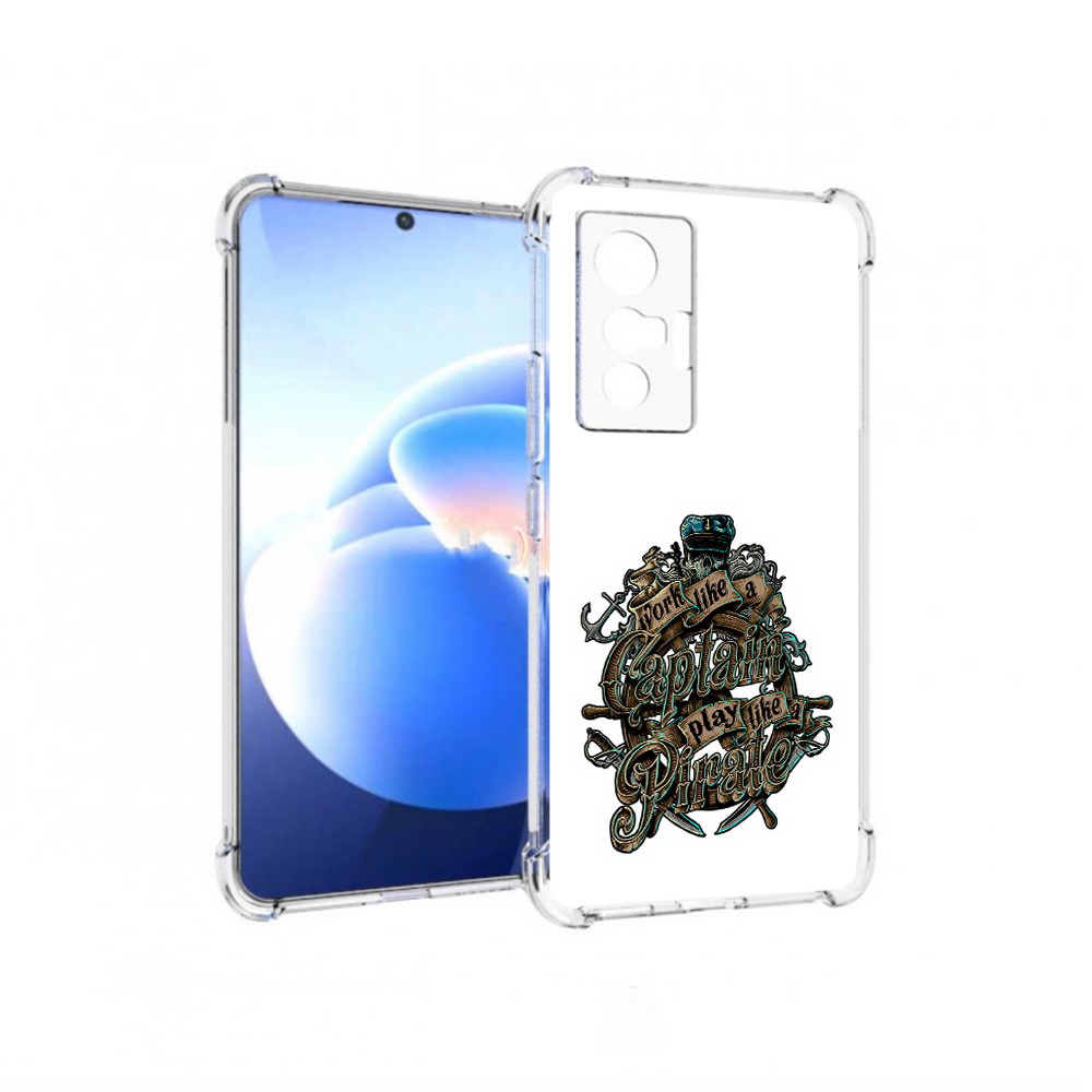 

Чехол MyPads Tocco для Vivo X70 капитан пиратов, Прозрачный, Tocco