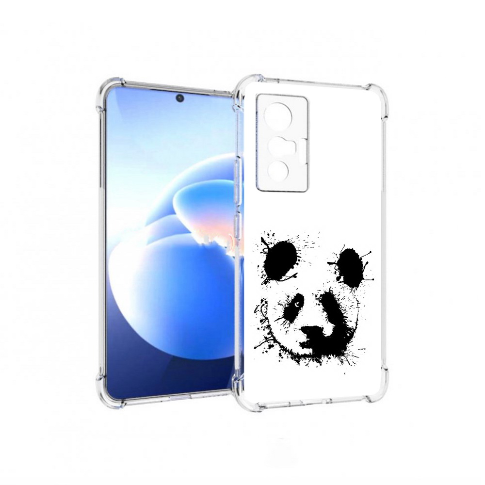 

Чехол MyPads Tocco для Vivo X70 клякса-панда, Прозрачный, Tocco