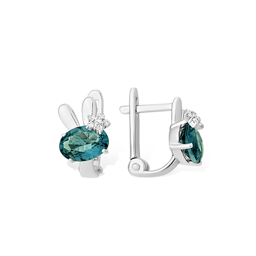 

Серьги из серебра EFREMOV 1215015487, кристалл ювелирный, 1215015487
