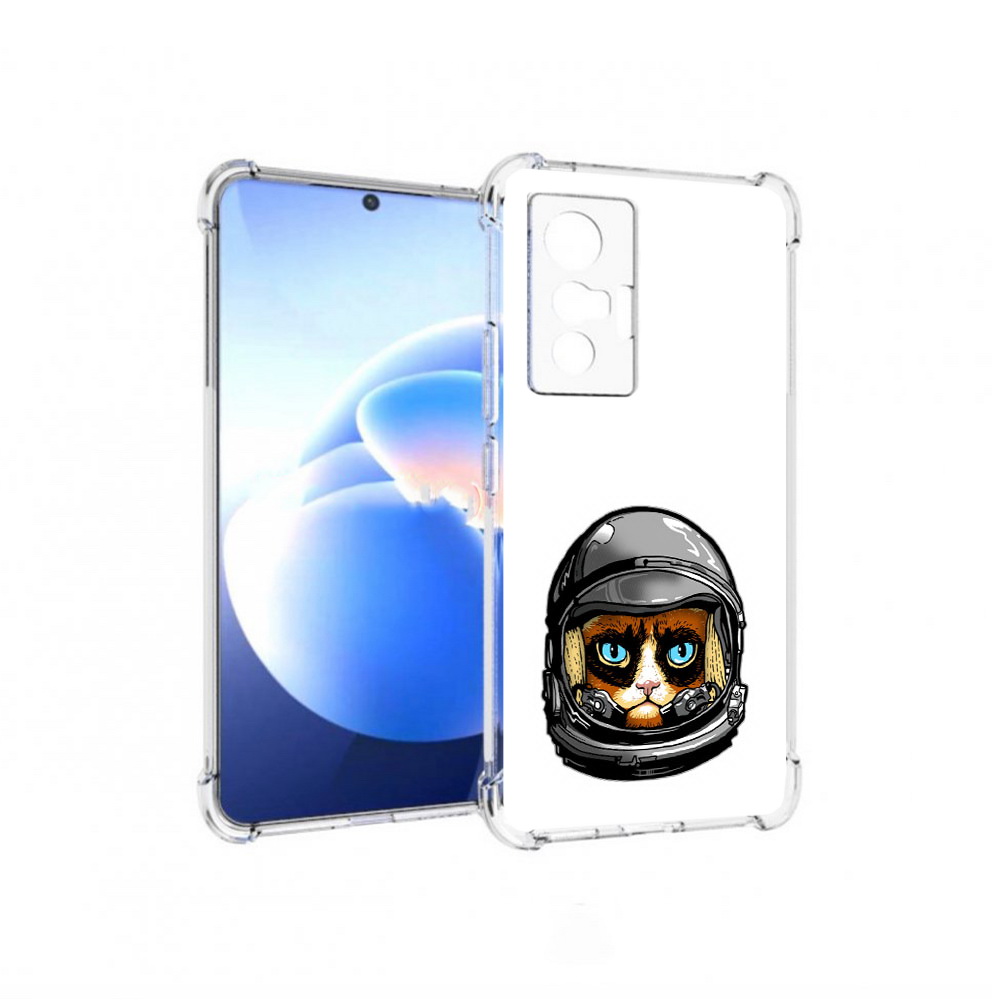 

Чехол MyPads Tocco для Vivo X70 кот космонавт, Прозрачный, Tocco