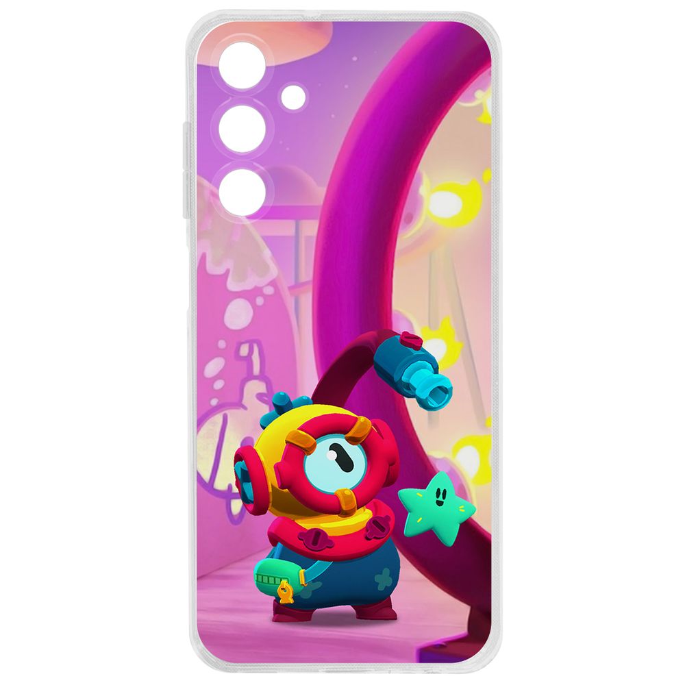 

Чехол-накладка Krutoff Clear Case Brawl Stars-Отис для Samsung Galaxy A25 5G (A256), Прозрачный