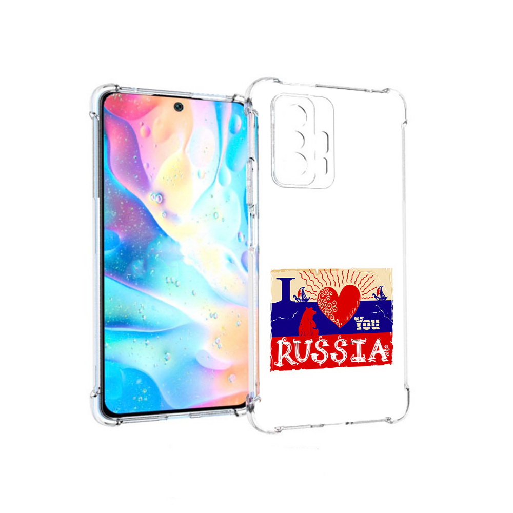 

Чехол MyPads Tocco для Xiaomi 11T Pro Люблю Россию (PT163474.285.112), Прозрачный, Tocco