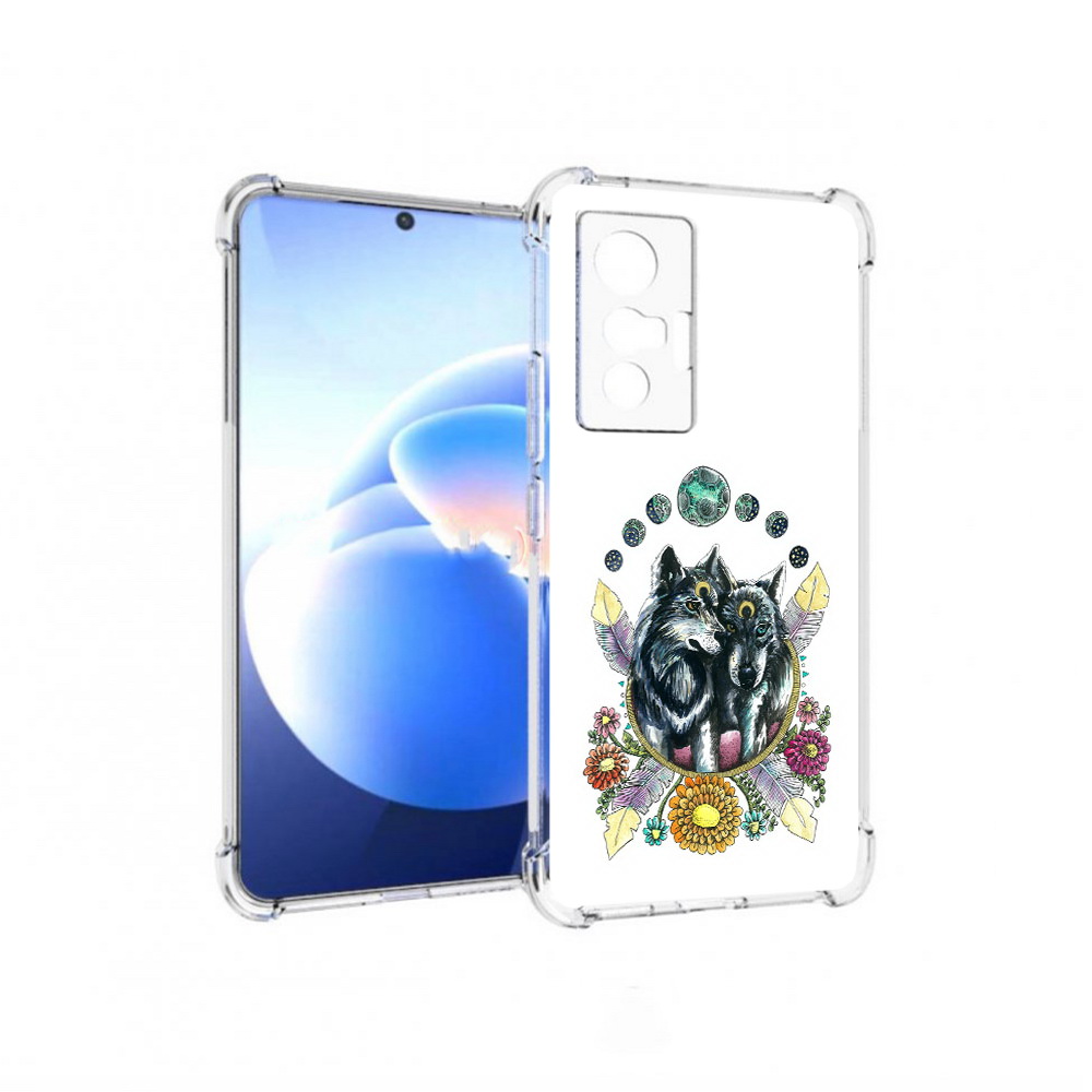 

Чехол MyPads Tocco для Vivo X70 красивые волки абстракция, Прозрачный, Tocco