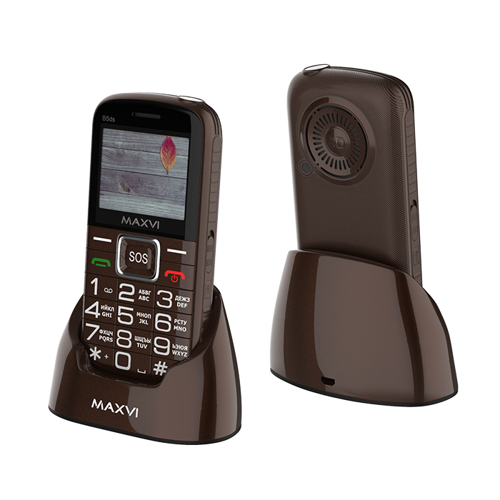 

Мобильный телефон Maxvi B5ds Коричневый (4620039115375), B5ds