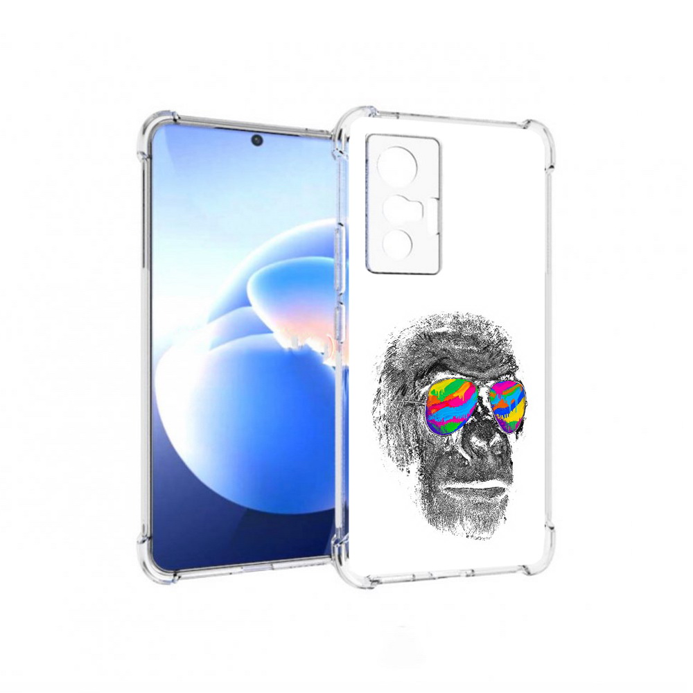 

Чехол MyPads Tocco для Vivo X70 крутая обезьяна в очках, Прозрачный, Tocco