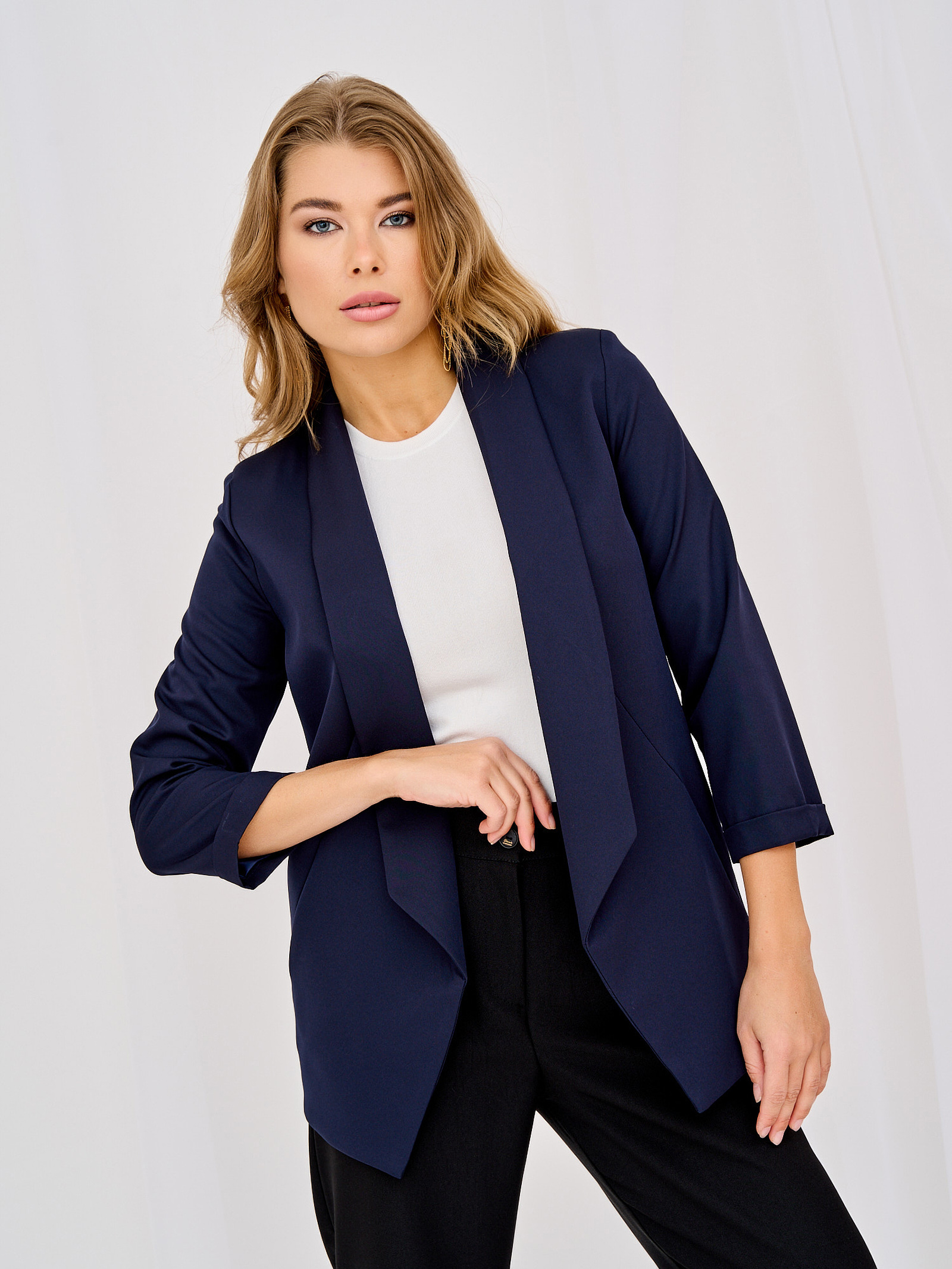 Жакет женский Olya Stoff OS16000 синий 44 RU