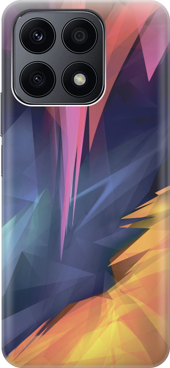 

Силиконовый чехол на Honor X8a с принтом "Розовый, синий, желтый", Желтый;розовый, 158875