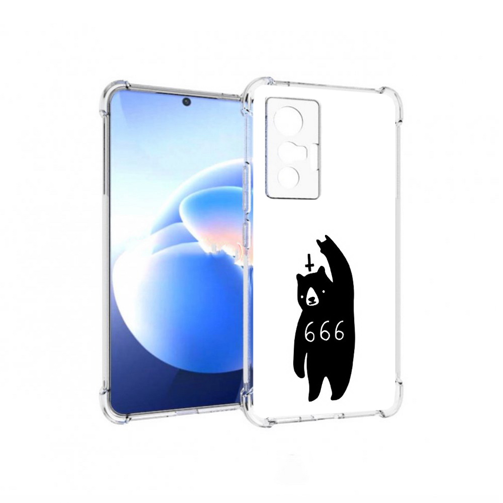 

Чехол MyPads Tocco для Vivo X70 медведь 666, Прозрачный, Tocco