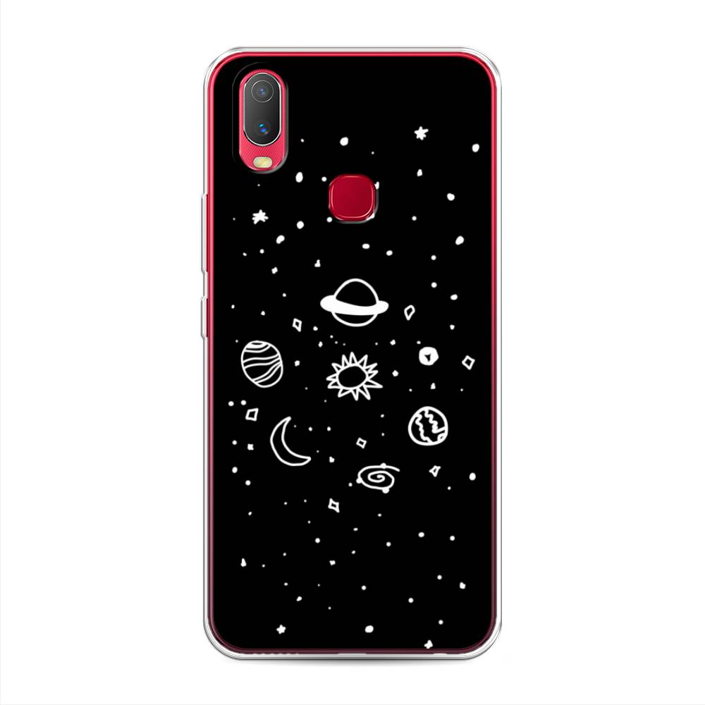 

Чехол для Vivo Y11 "Дудл солнечной системы", Бежевый;серый, 261650-2