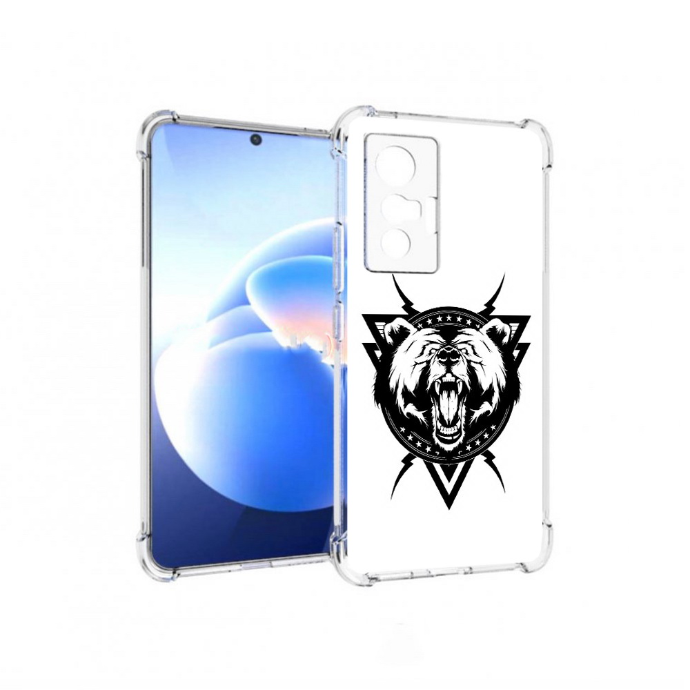 

Чехол MyPads Tocco для Vivo X70 медведь в треугольнике, Прозрачный, Tocco