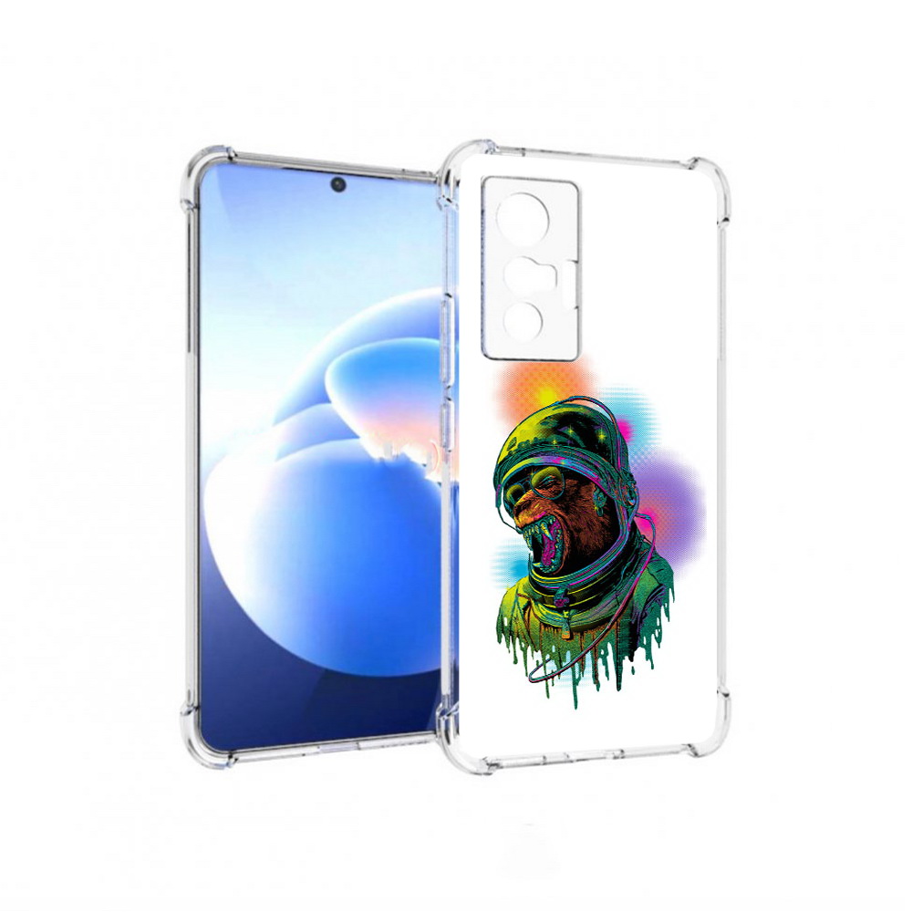 

Чехол MyPads Tocco для Vivo X70 медведь космонавт, Прозрачный, Tocco