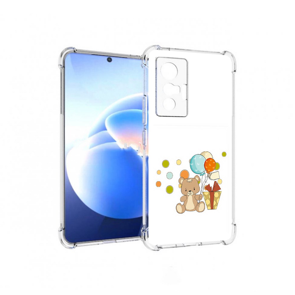 

Чехол MyPads Tocco для Vivo X70 медвеженок с подарком, Прозрачный, Tocco