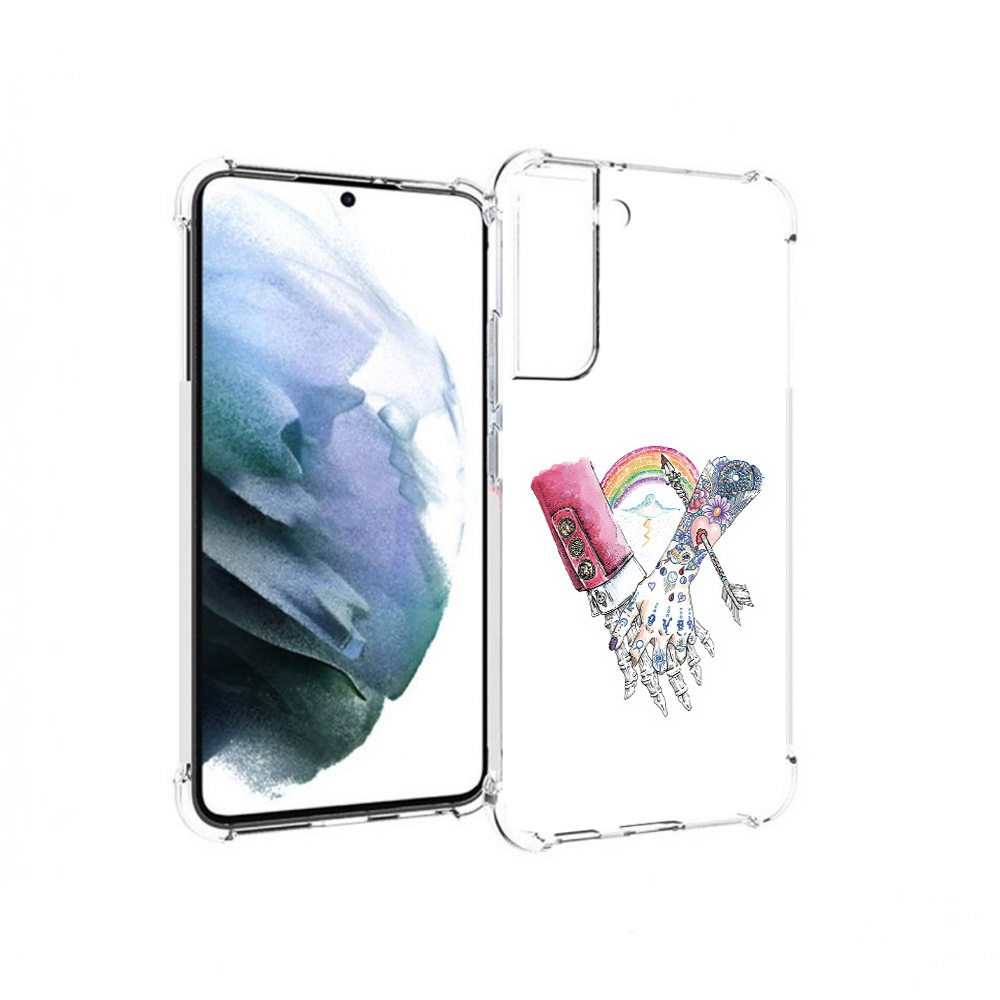 

Чехол MyPads Tocco для Samsung Galaxy S22 Plus абстракция руки в татуировках, Прозрачный, Tocco