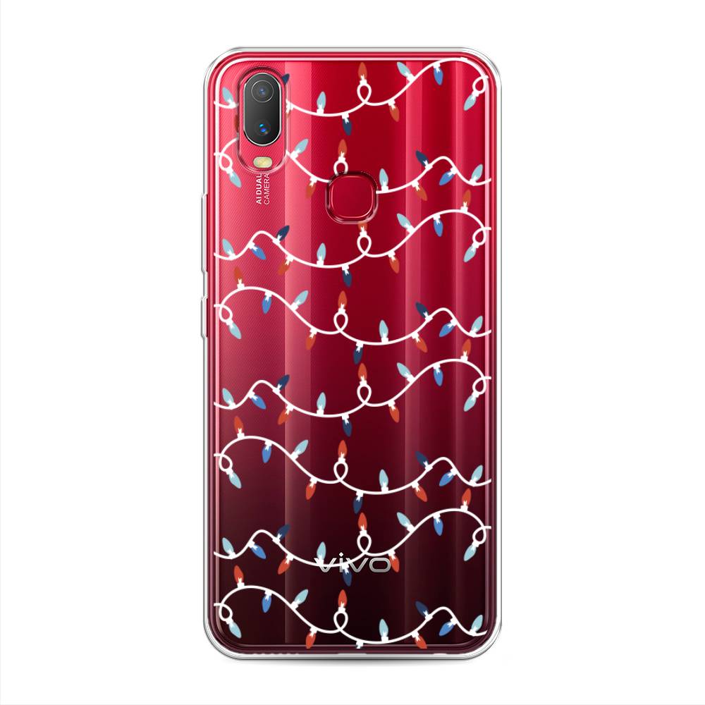 

Чехол для Vivo Y11 "Разноцветная гирлянда", Белый;красный;синий, 261650-5