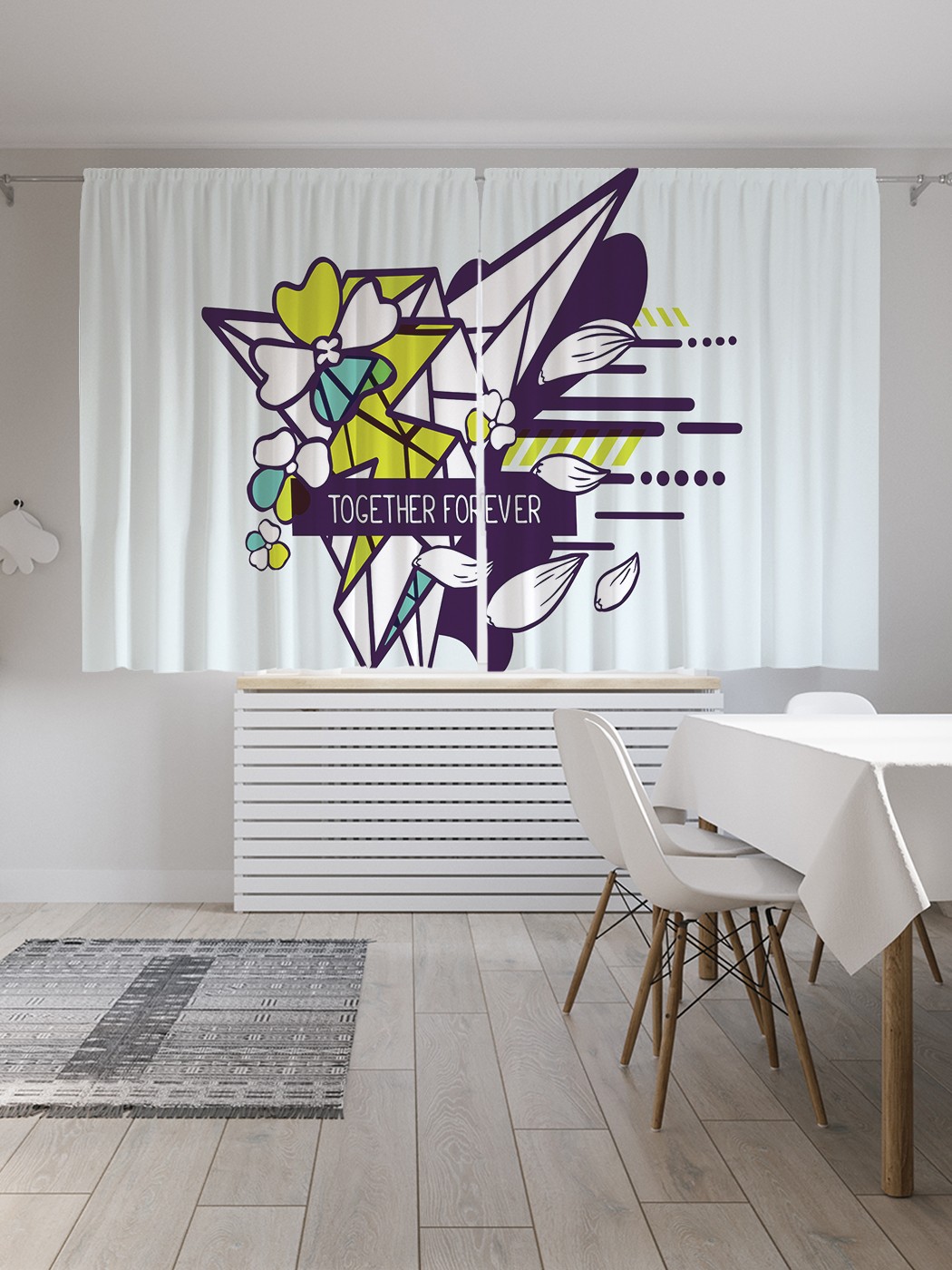 

Классические шторы JoyArty "Вместе навсегда", серия Oxford DeLux, 2 полотна 145x180 см, Вместе навсегда