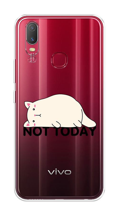 

Чехол на Vivo Y11 / Виво Y11 "Cat not today", Белый;розовый;черный, 261650-1