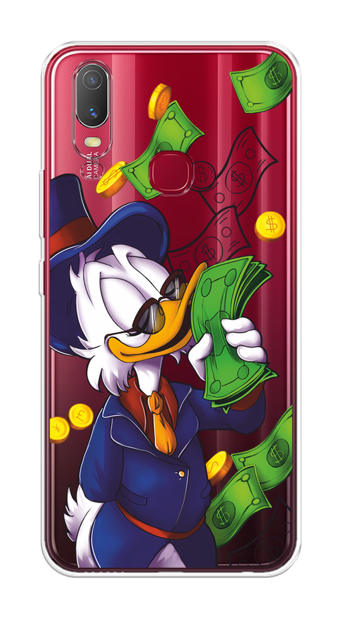 

Чехол на Vivo Y11 / Виво Y11 "Scrooge McDuck with Money", Синий;зеленый;белый, 261650-6