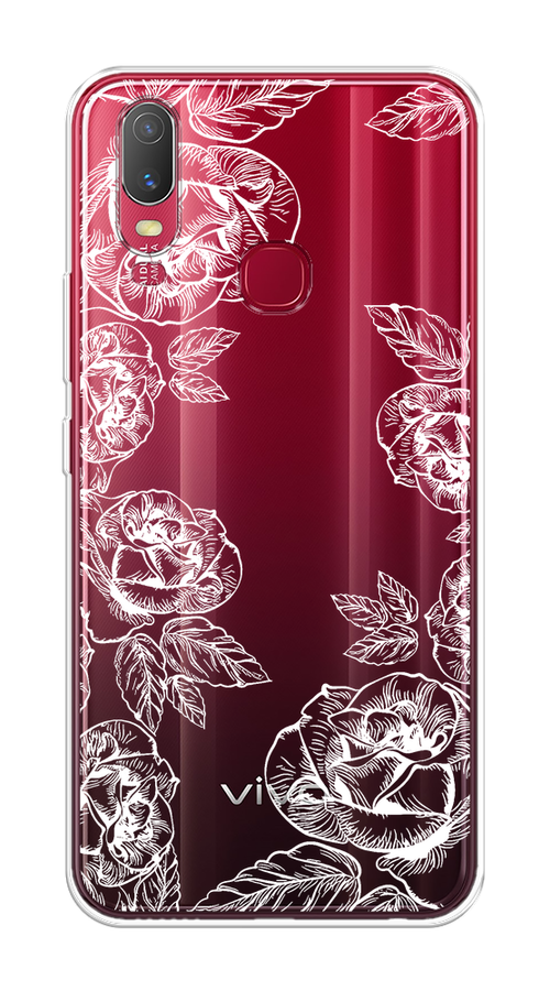 

Чехол на Vivo Y11 / Виво Y11 "Розы графика", Черный;серый, 261650-2