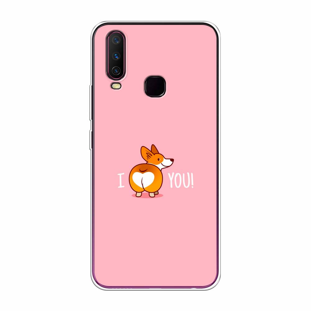 

Чехол для Vivo Y12/Y17 "Корги I love you", Розовый;коричневый;белый, 261750-1