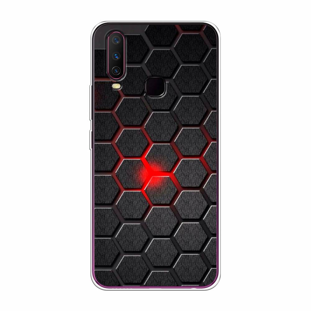 

Чехол для Vivo Y12/Y17 "Соты красные", Красный;черный;серый, 261750-3