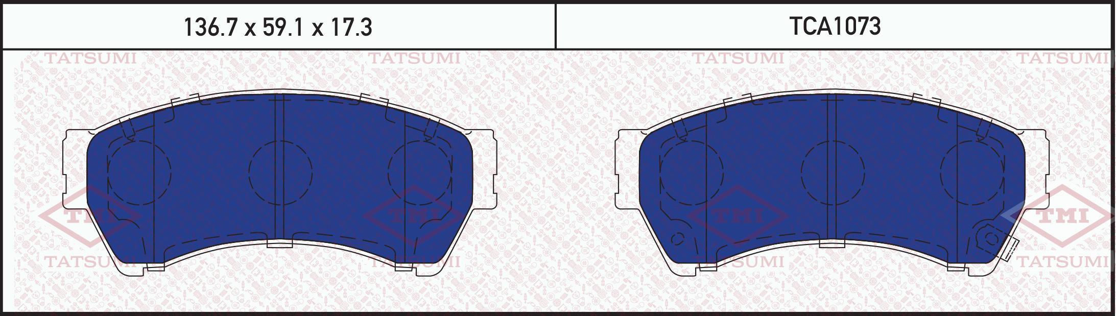 

Тормозные колодки Tatsumi передние дисковые tca1073