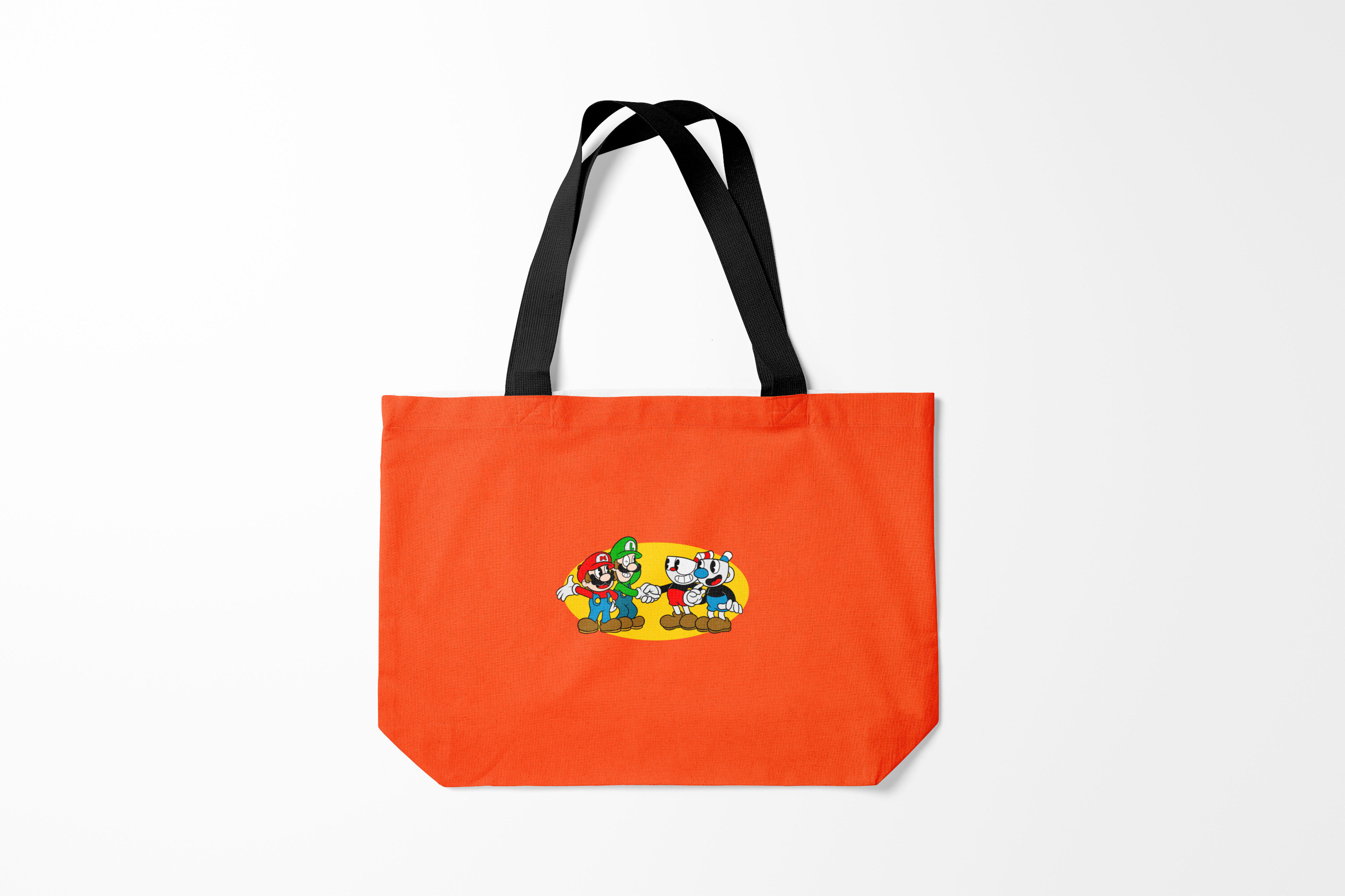 

Сумка шoппер унисекс Burnettie Cuphead x Mario, красный, Cuphead x Mario