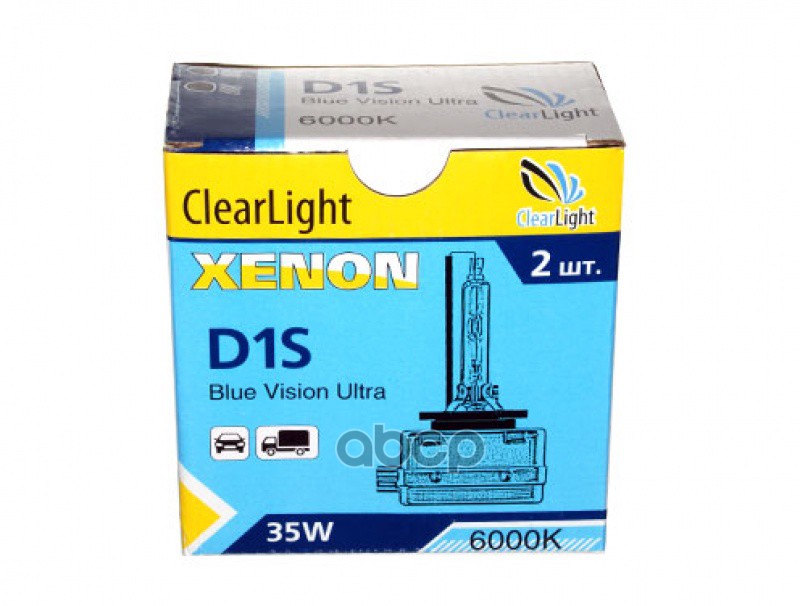

Лампа ксеноновая d1s 6000k clearlight 2 шт. lcl d1s 600-bvu