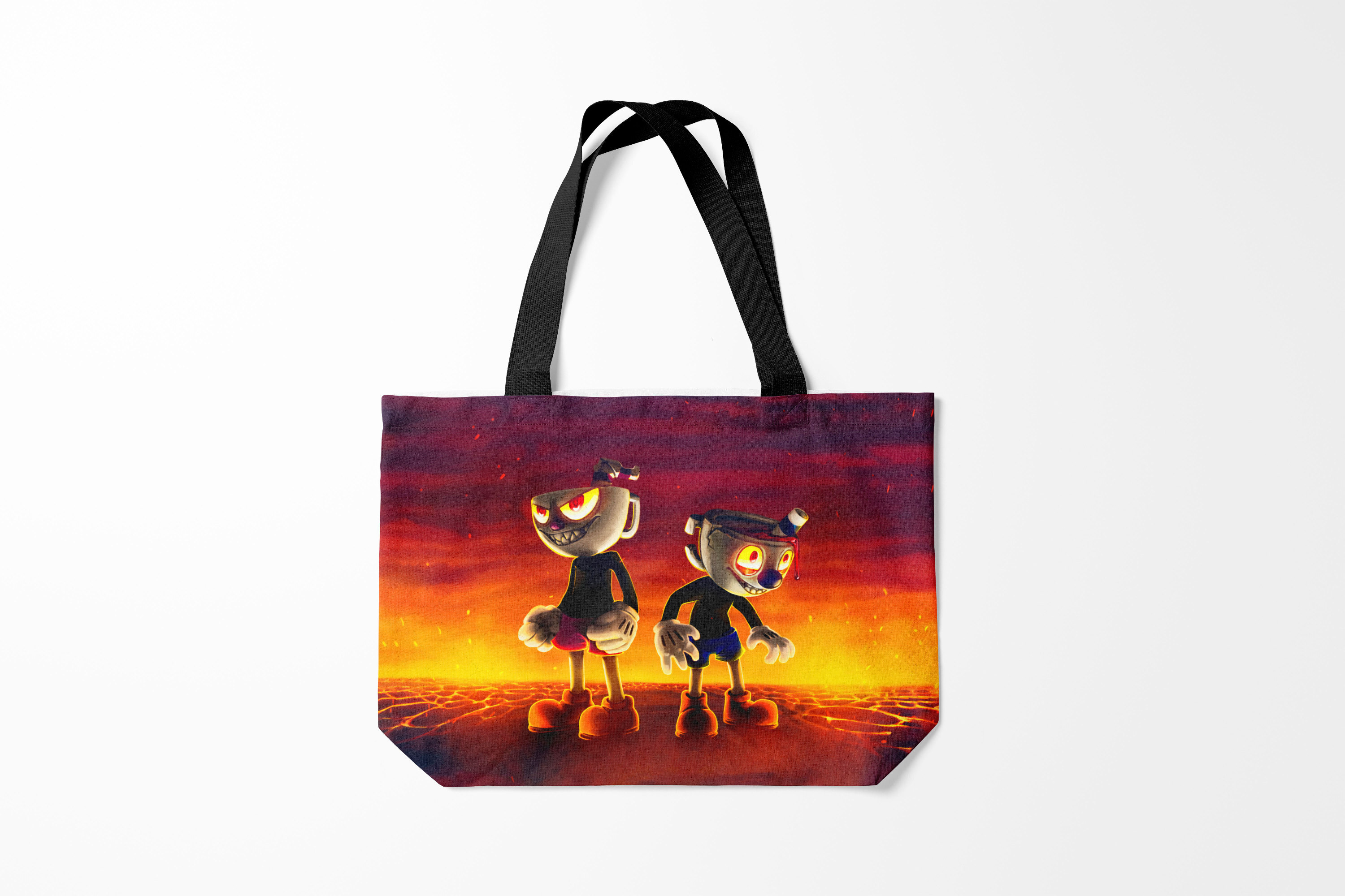 

Сумка шoппер унисекс Burnettie Cuphead DevilHead, красный; желтый; фиолетовый, Cuphead DevilHead