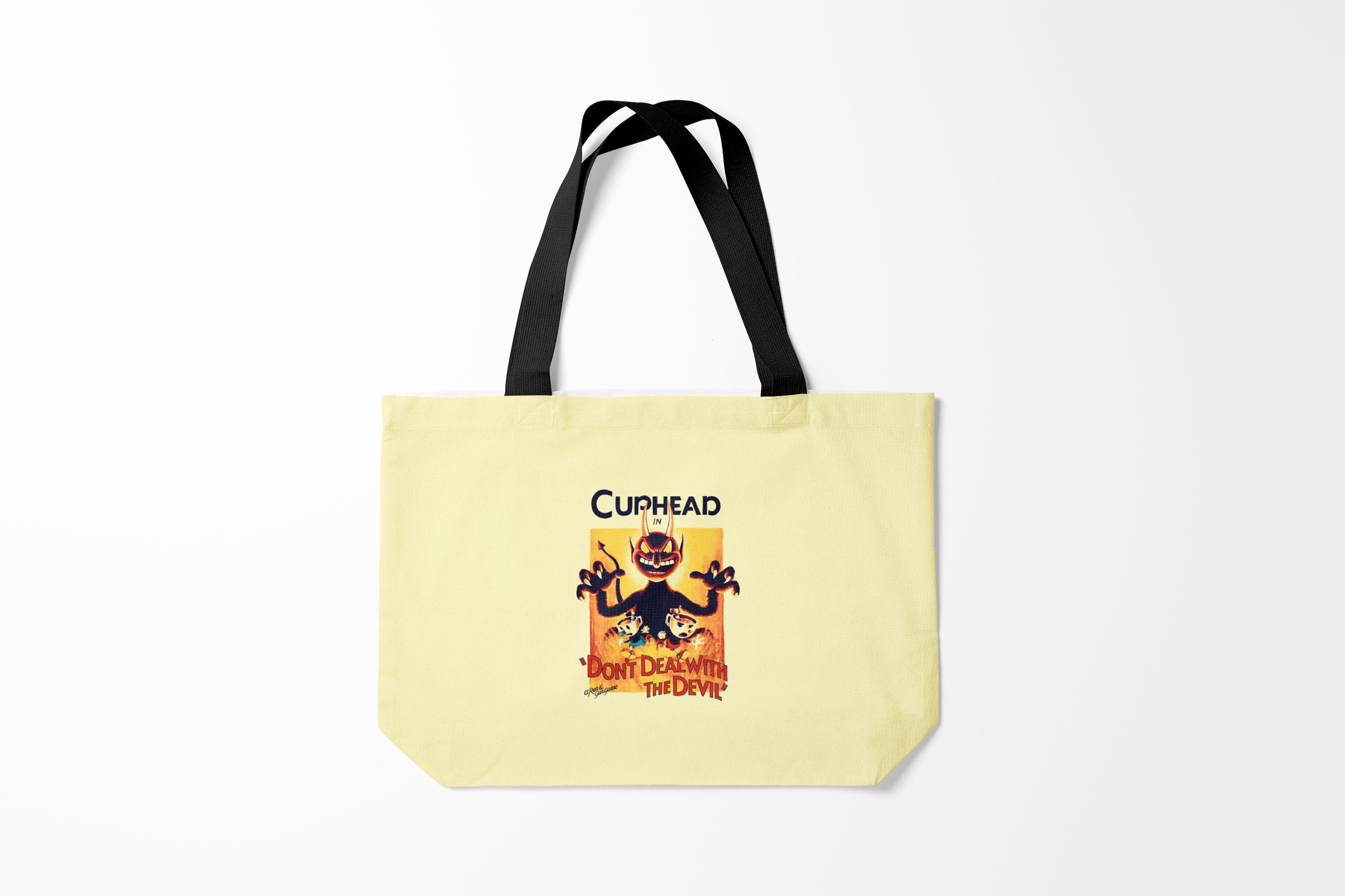 

Сумка шoппер унисекс Burnettie Cuphead, желтый, Cuphead