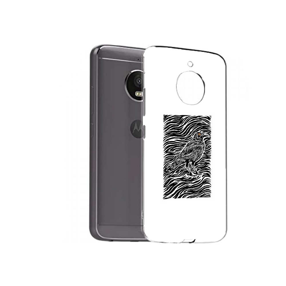 

Чехол MyPads Tocco для Motorola Moto E4 Plus ворон в абстракции (PT100001.341.272), Прозрачный, Tocco