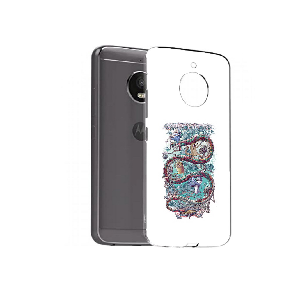 

Чехол MyPads Tocco для Motorola Moto E4 Plus время приключений страшилка, Прозрачный, Tocco