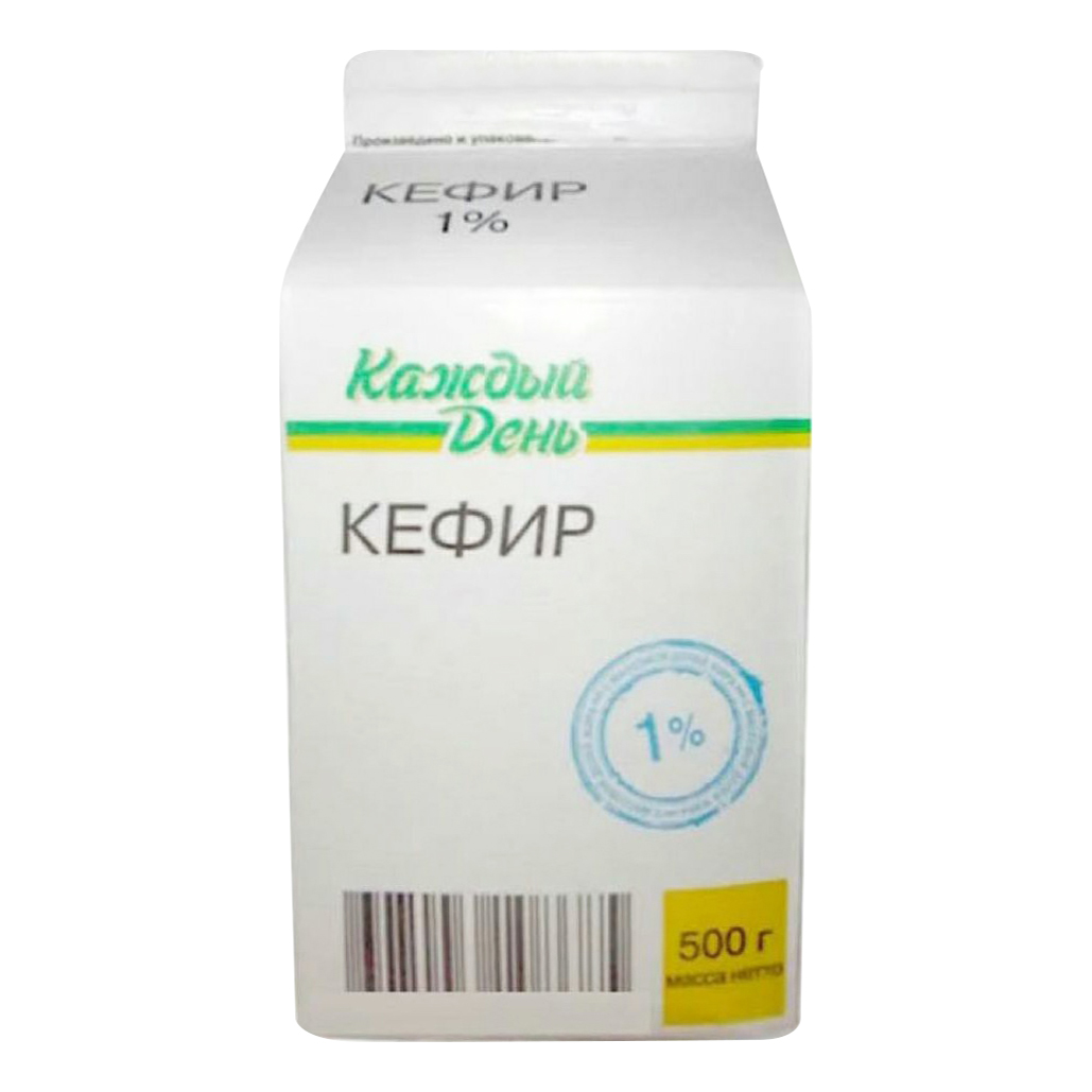 

Кефир Каждый день 1% БЗМЖ 500 мл