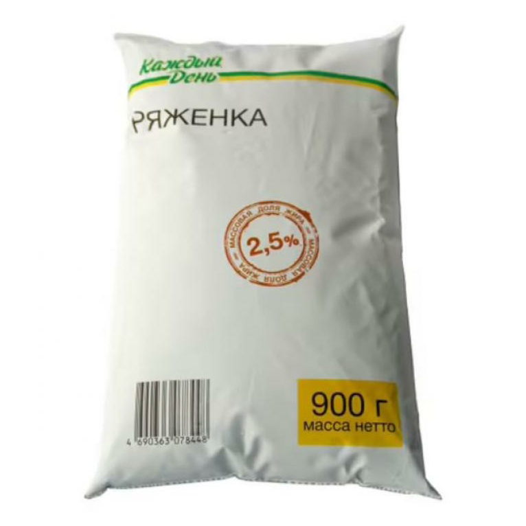Ряженка Каждый день 2,5% БЗМЖ 1 л