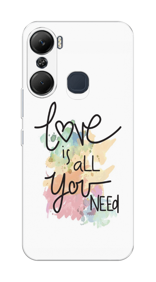 

Чехол на Infinix Hot 12 Pro "Love is all you need", Белый;черный;зеленый, 3102450-1