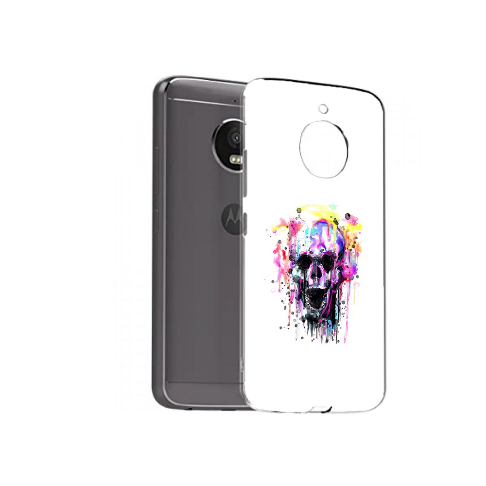 

Чехол MyPads Tocco для Motorola Moto E4 Plus граффити череп (PT100001.341.298), Прозрачный, Tocco