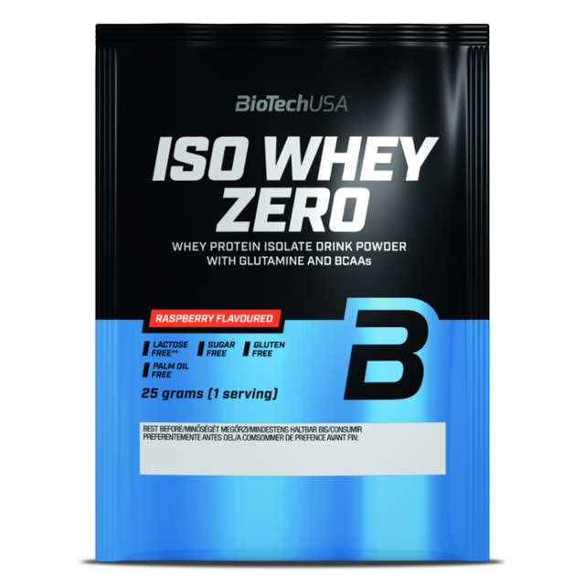 фото Изолят сывороточного протеина biotechusa iso whey zero порошок 25 г. малина