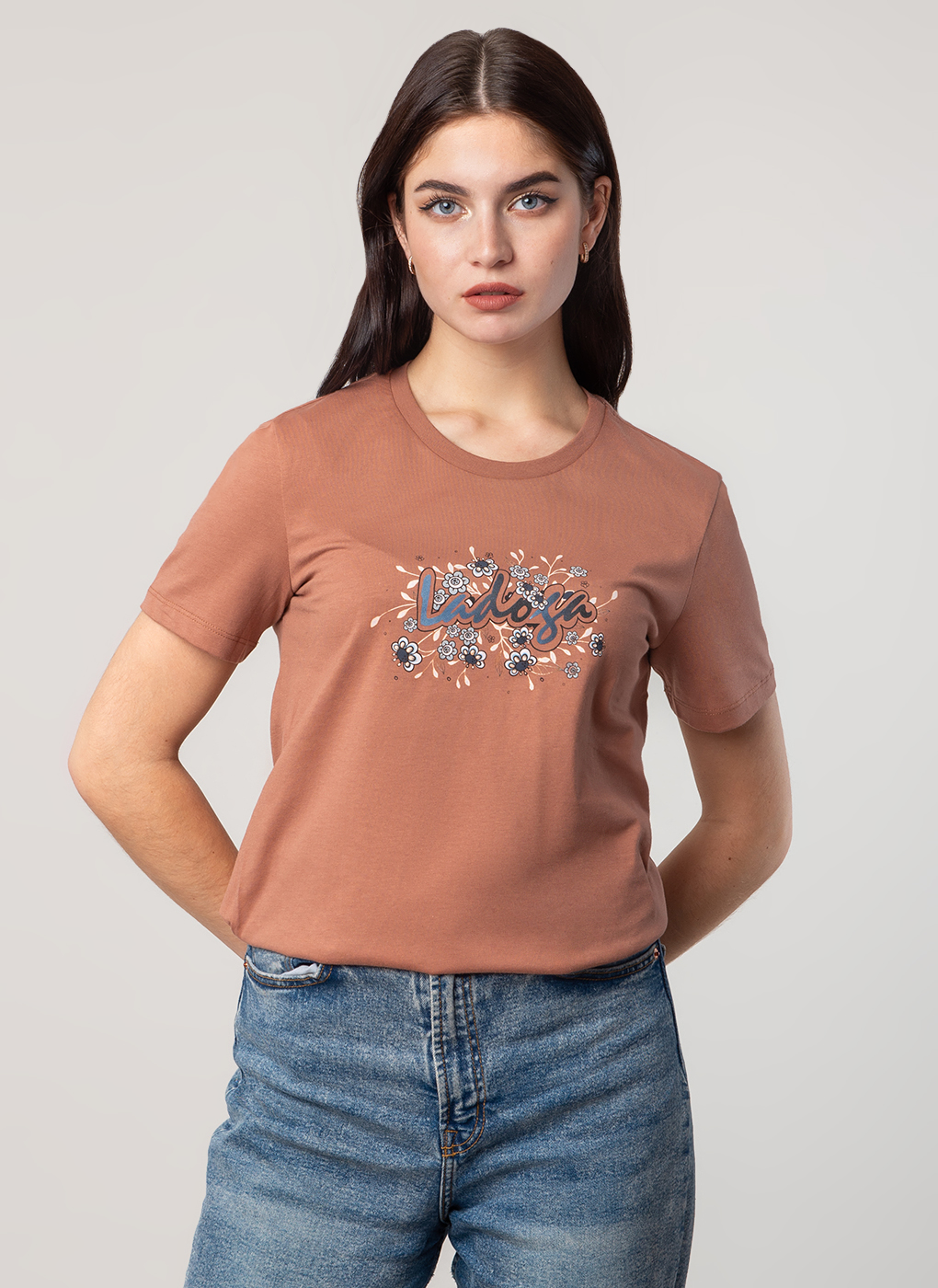 

Футболка женская Каляев 63032 коричневая 44 RU, Коричневый, 63032