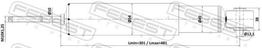 

Амортизатор Задний Gas.Twin Tube FEBEST 14110009r