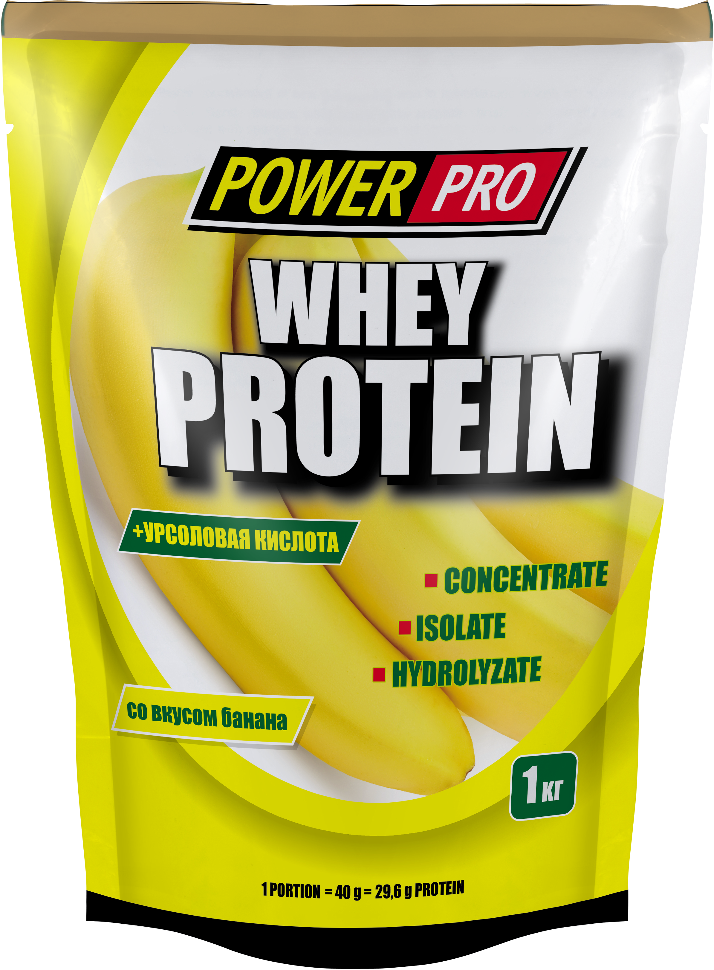 Whey Protein, 1000 г, вкус: банан