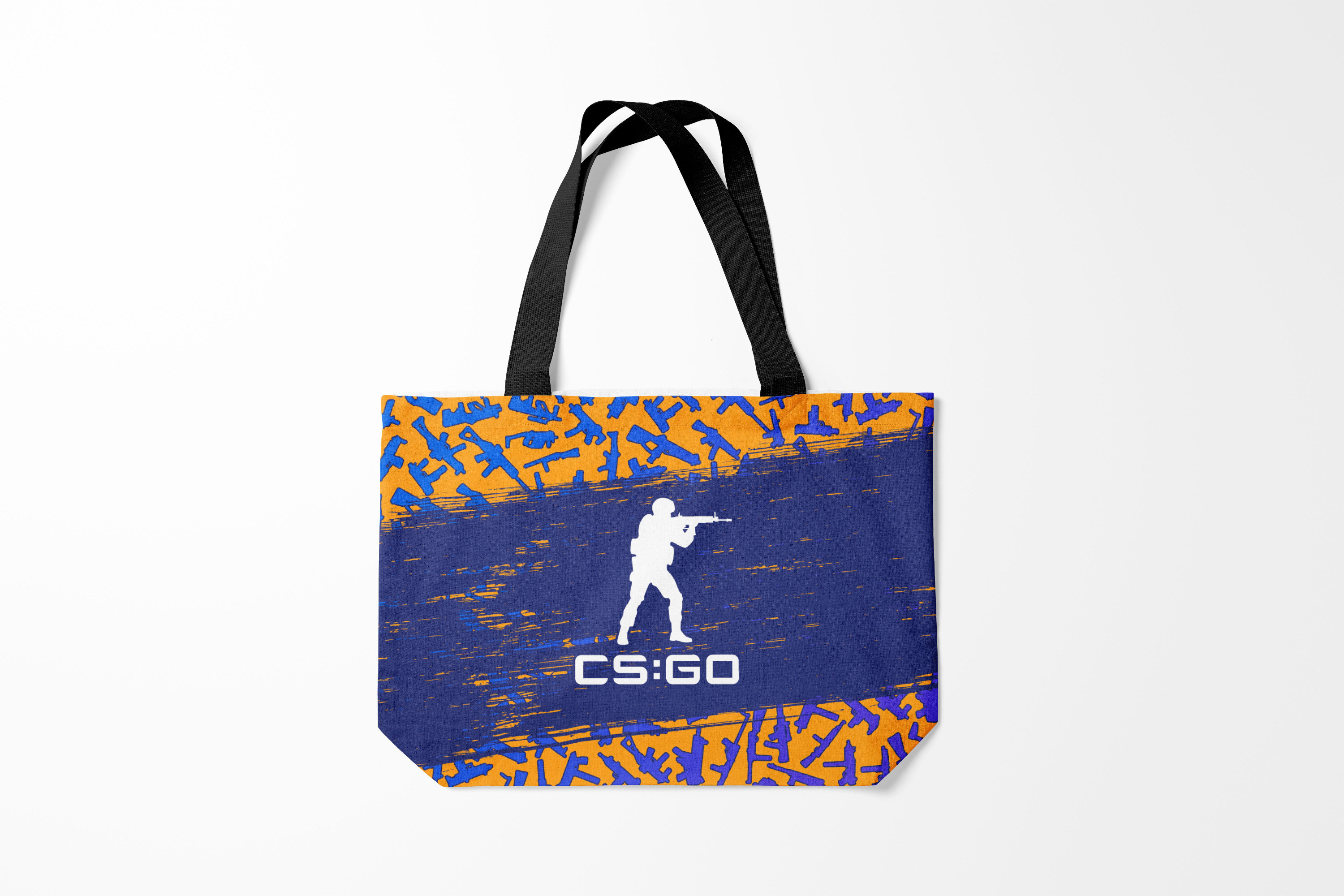 

Сумка шoппер унисекс Burnettie Counter Strike CS GO КС ГО, синий, Counter Strike CS GO КС ГО