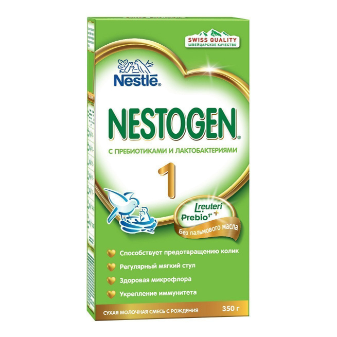 Смесь Nestogen 1 молочная с пребиотиками и лактобактериями с рождения бзмж 350 г