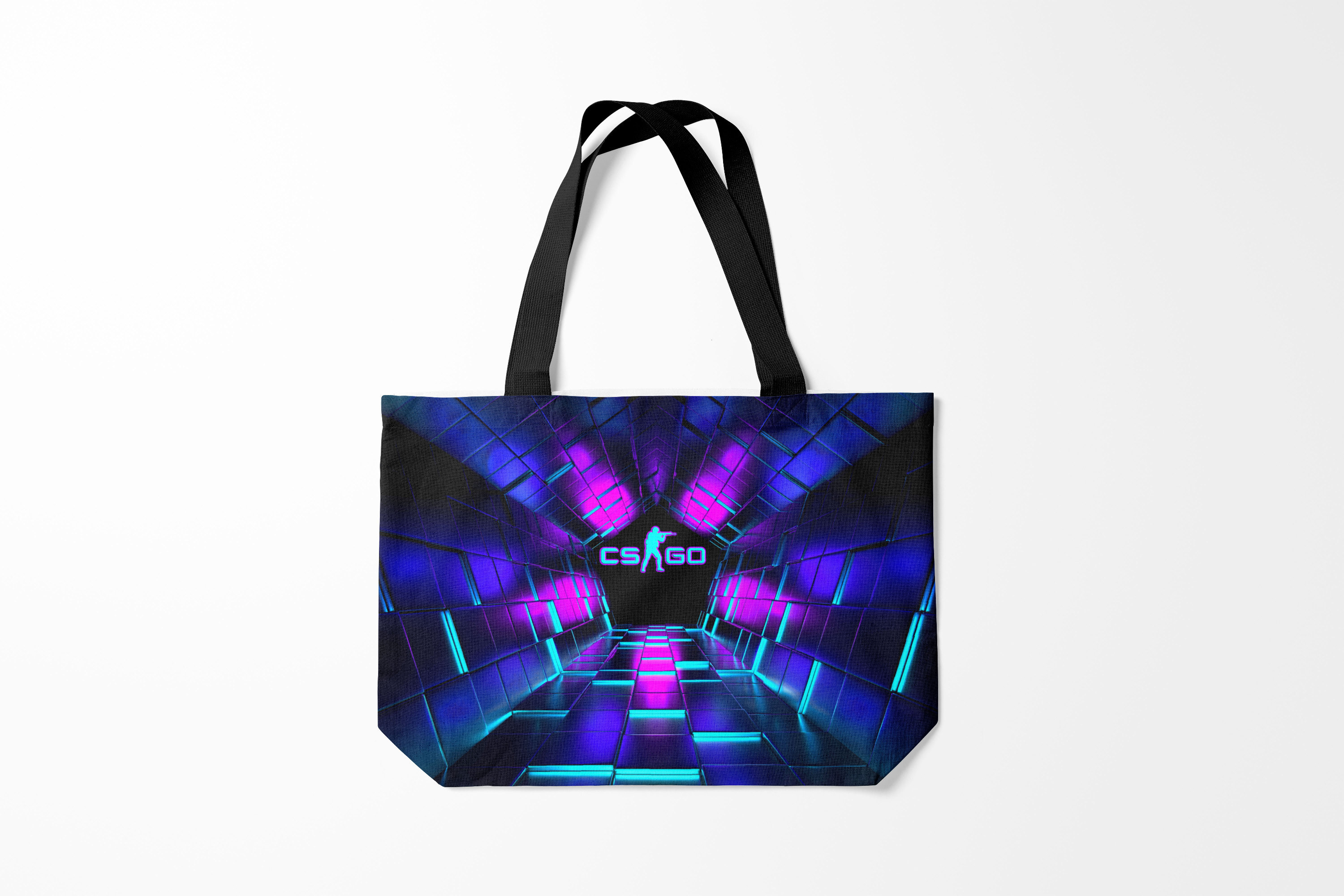 

Сумка шoппер унисекс Burnettie Counter Strike CS GO Neon Cubes, фиолетовый, Counter Strike CS GO Neon Cubes