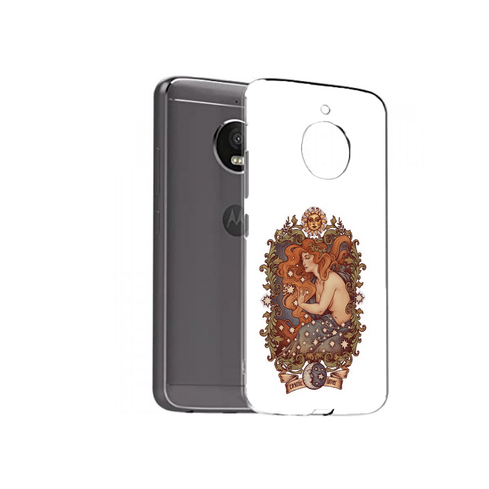 

Чехол MyPads Tocco для Motorola Moto E4 Plus звездная девушка абстракция, Прозрачный, Tocco