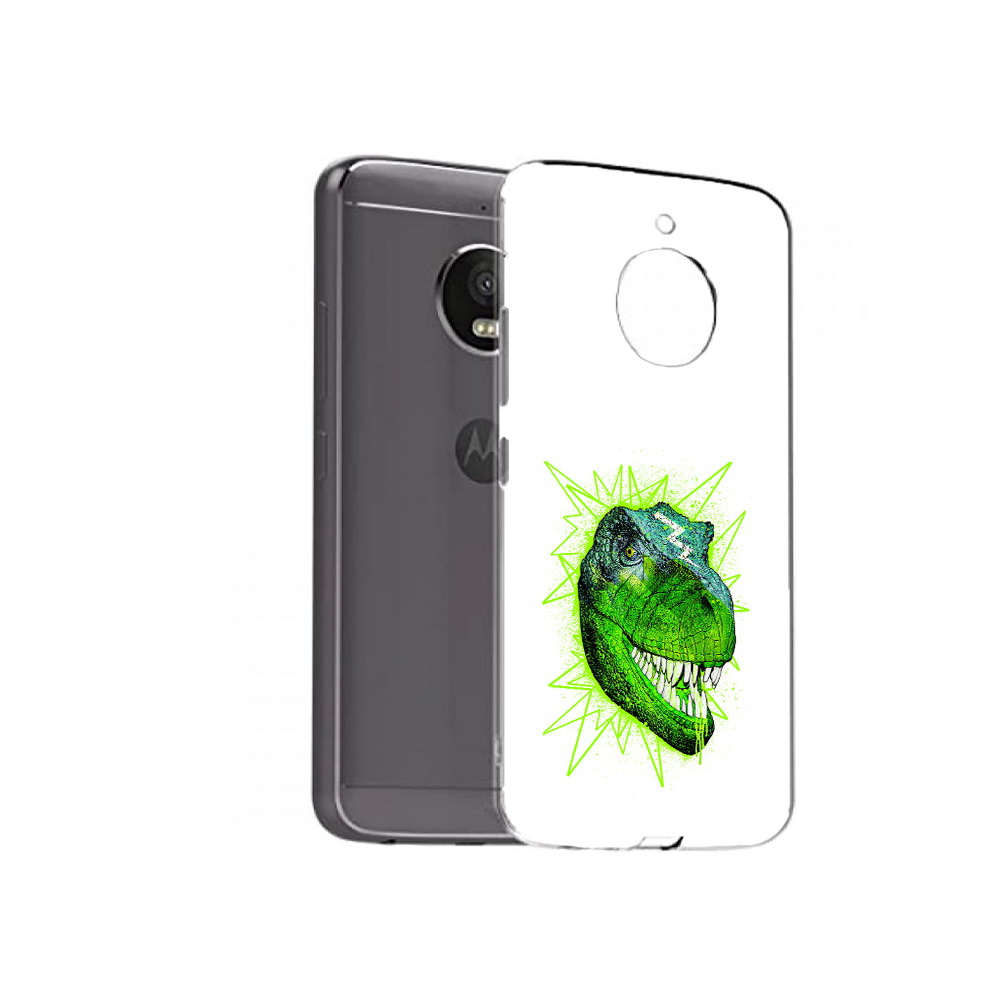

Чехол MyPads Tocco для Motorola Moto E4 Plus зеленый динозавр (PT100001.341.358), Прозрачный, Tocco