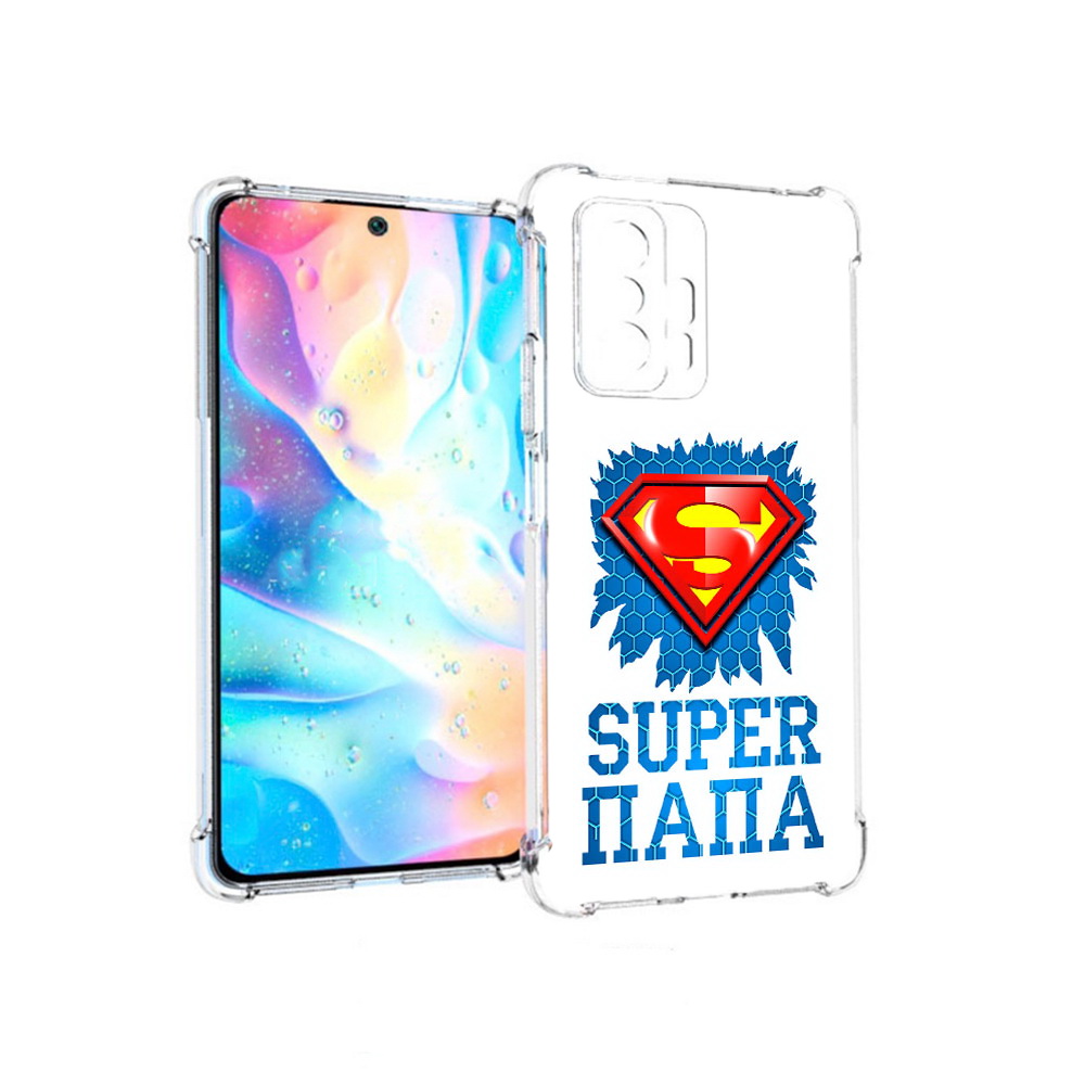 

Чехол MyPads Tocco для Xiaomi 11T Pro Супер Папа (PT163474.285.165), Прозрачный, Tocco